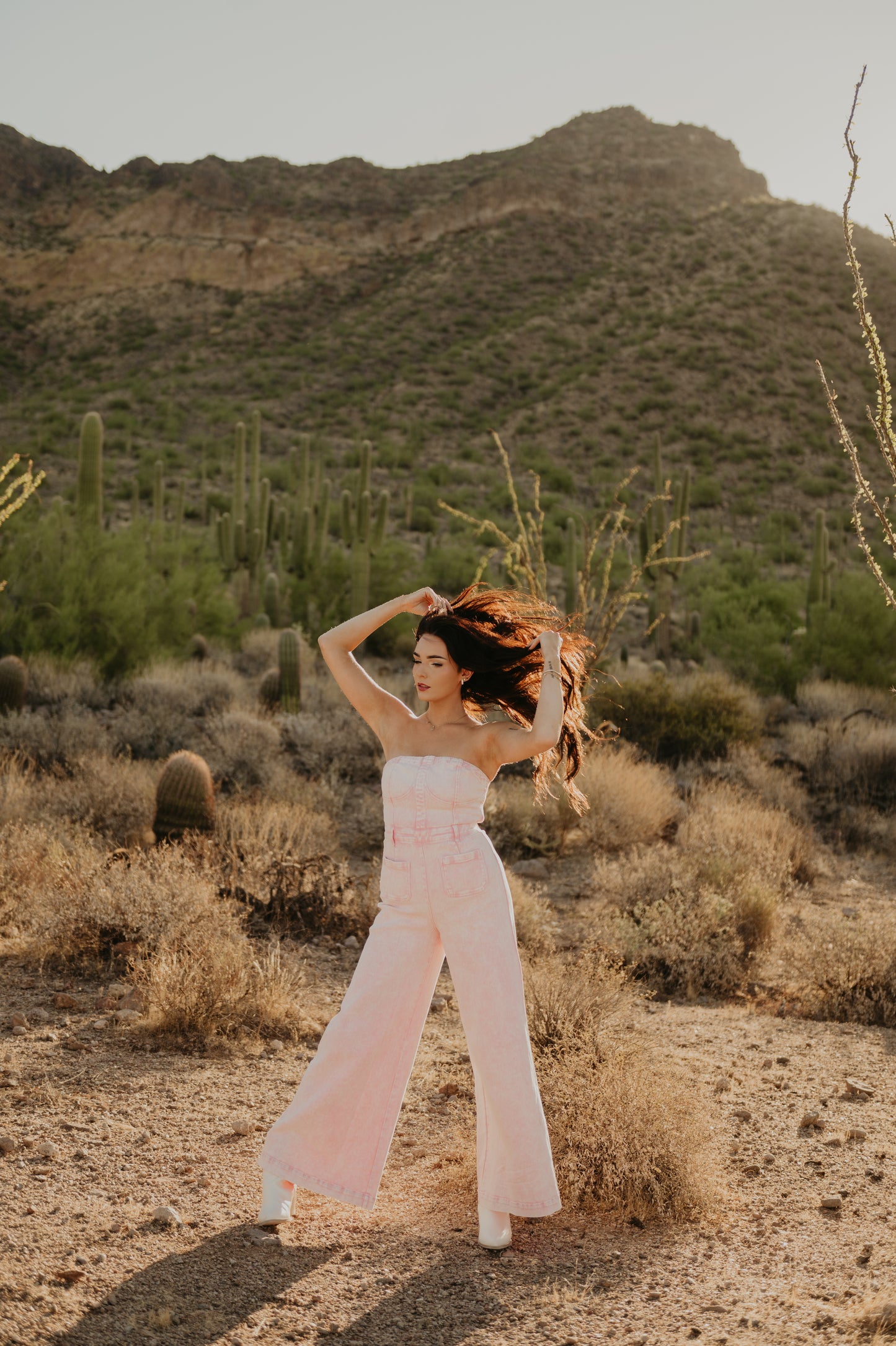 Strapless Denim Jumpsuit