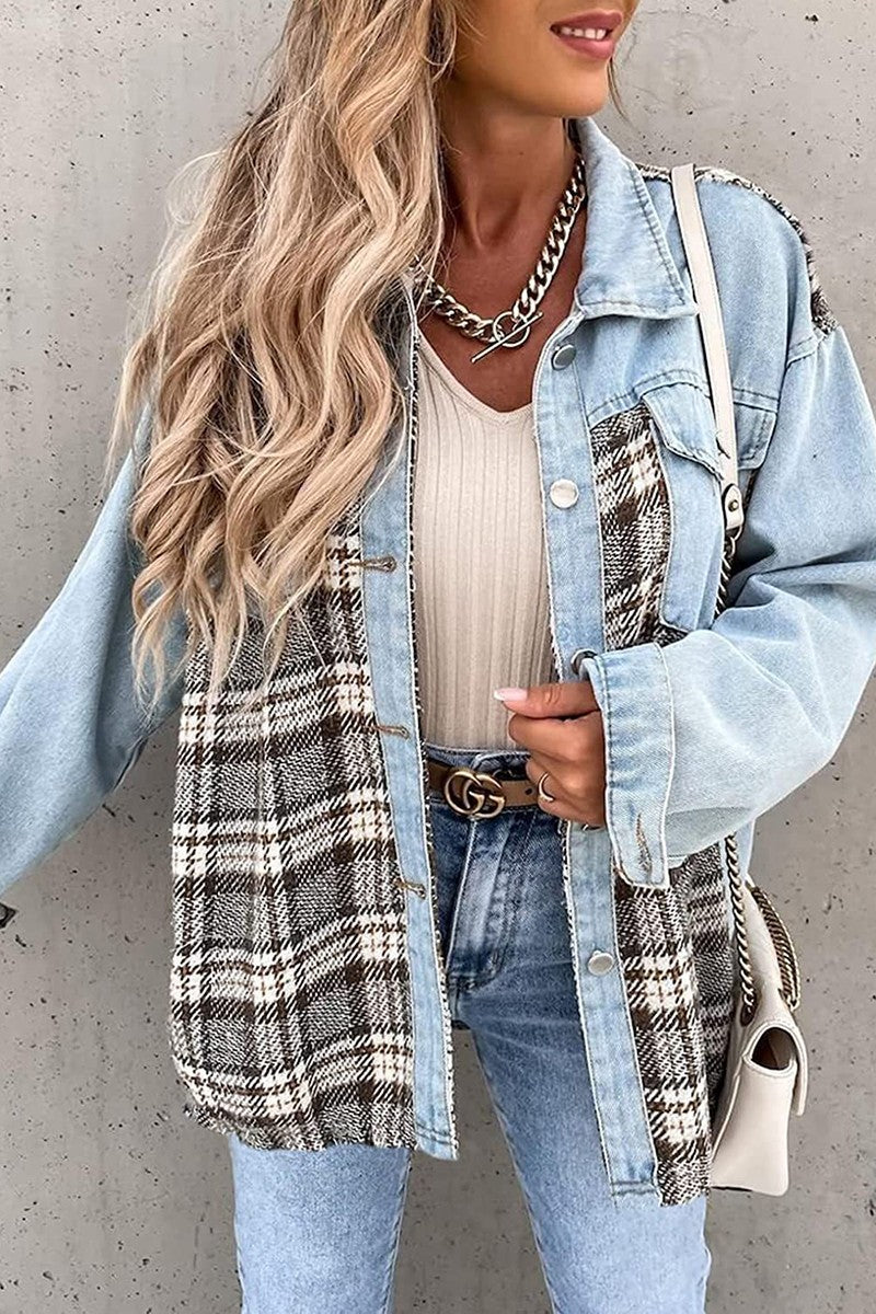 Plaid Patchwork Jacket