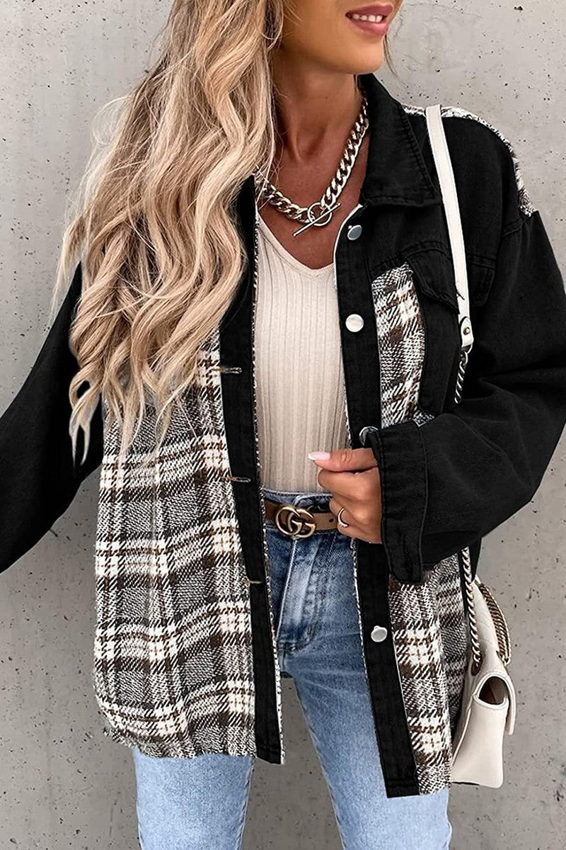 Plaid Patchwork Jacket