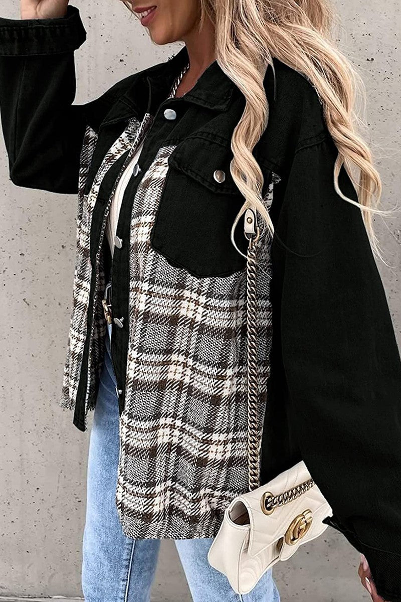 Plaid Patchwork Jacket